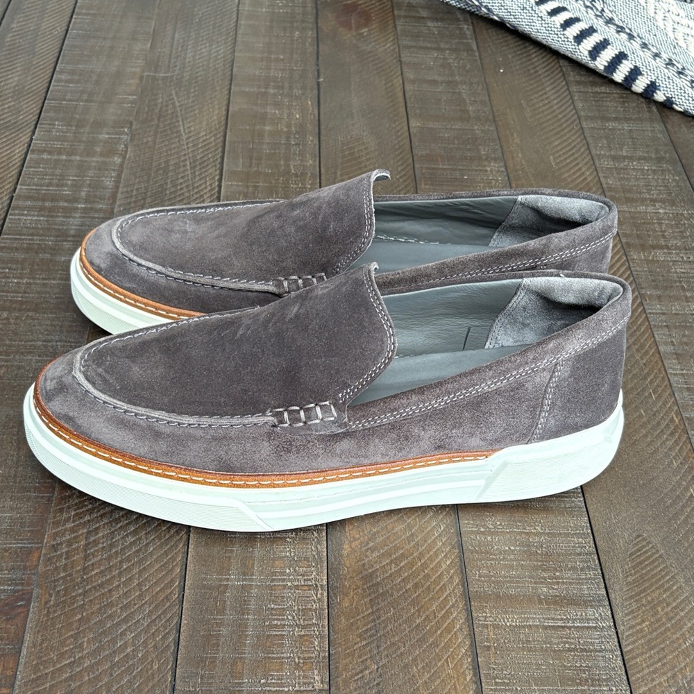 Allen Edmonds Men's Charcoal Suede Loafers